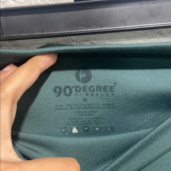 90 Degree By Reflex Forest Green Bike Shorts - Picture 2 of 3